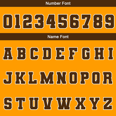 Custom Yellow White Brown Waterproof Varsity Jackets Personalized Stitched Name Number Logo to Letterman Jackets enthsush