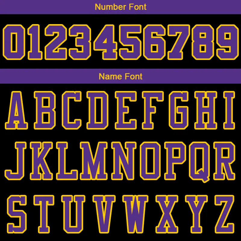 Custom Stitched Basketball Jersey for Men, Women And Kids Black-Purple-Yellow enthsush