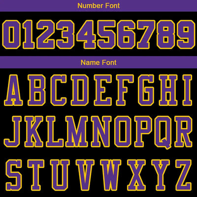 Custom Stitched Basketball Jersey for Men, Women And Kids Black-Purple-Yellow enthsush