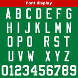 Custom Green White Football Jersey Personalized Football Shirts for Men Women  Printed Team Name Number Logo