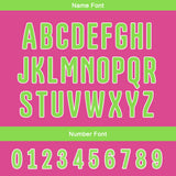 Custom Pink Green Reversible Football Jersey Personalized Gradient Football Shirts for Men Printed Team Name Number Logo