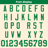 Custom Cream Green Football Jersey Personalized Football Shirts for Men Women  Printed Team Name Number Logo