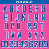 Custom Pink Blue Football Jersey Personalized Football Shirts for Men Women  Printed Team Name Number Logo