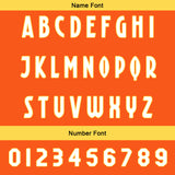 Custom Orange Yellow Football Jersey Personalized Gradient Football Shirts for Men Printed Team Name Number Logo