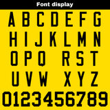 Custom Yellow Black Football Jersey Personalized Football Shirts for Men Women  Printed Team Name Number Logo