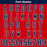 Custom Red Navy Football Jersey Personalized Football Shirts for Men Women  Printed Team Name Number Logo