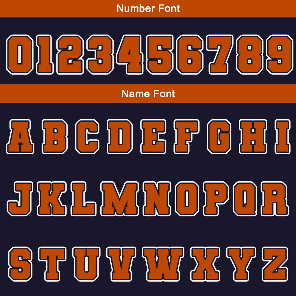 Custom Navy White Orange Waterproof Varsity Jackets Personalized Stitched Name Number Logo to Letterman Jackets enthsush