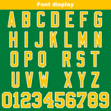 Custom Green Yellow Football Jersey Personalized Football Shirts for Men Women  Printed Team Name Number Logo