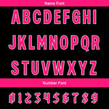 Custom Black Pink Football Jersey Personalized Gradient Football Shirts for Men Printed Team Name Number Logo