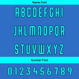 Custom Blue Football Jersey Personalized Gradient Football Shirts for Men Printed Team Name Number Logo