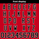 Custom Red Black Football Jersey Personalized Football Shirts for Men Women  Printed Team Name Number Logo