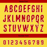 Custom Red Yellow Football Jersey Personalized Gradient Football Shirts for Men Printed Team Name Number Logo