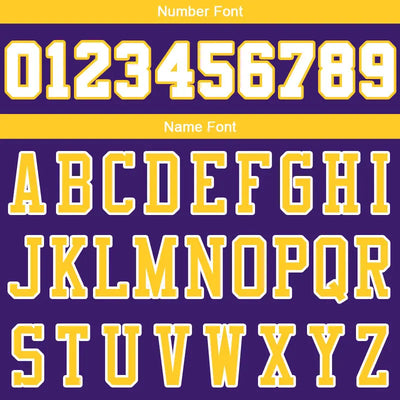 Custom Stitched Basketball Jersey for Men, Women And Kids Purple-White-Yellow enthsush