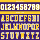 Custom Stitched Basketball Jersey for Men, Women And Kids Purple-White-Yellow