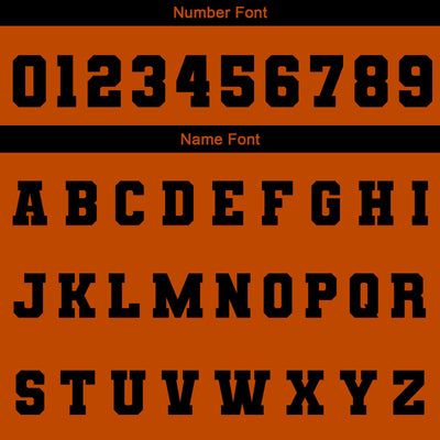 Custom Black Dark Orange Waterproof Varsity Jackets Personalized Stitched Name Number Logo to Letterman Jackets enthsush