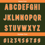 Custom Olive Green Orange Football Jersey Personalized Gradient Football Shirts for Men Printed Team Name Number Logo