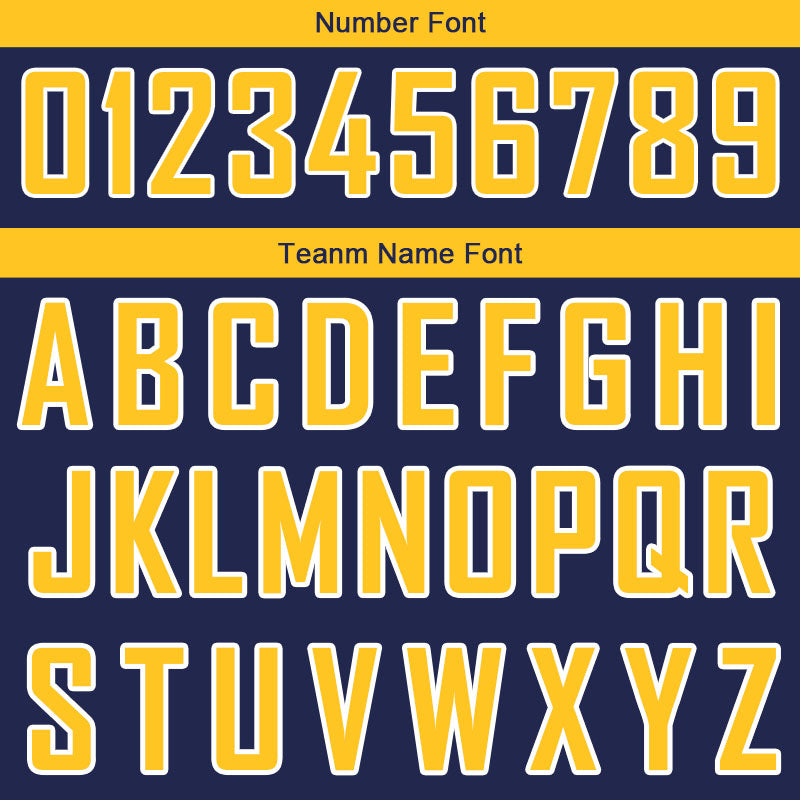 Custom Stitched Basketball Jersey for Men, Women And Kids Navy-Yellow-White enthsush