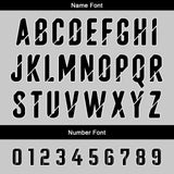 Custom Black White Football Jersey Personalized Gradient Football Shirts for Men Printed Team Name Number Logo