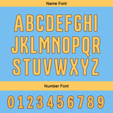 Custom Blue Yellow Reversible Football Jersey Personalized Gradient Football Shirts for Men Printed Team Name Number Logo