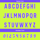 Custom Purple Green Football Jersey Personalized Gradient Football Shirts for Men Printed Team Name Number Logo