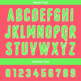 Custom Green Pink Football Jersey Personalized Gradient Football Shirts for Men Printed Team Name Number Logo