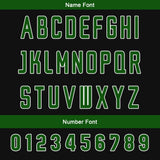 Custom Black Green Reversible Football Jersey Personalized Gradient Football Shirts for Men Printed Team Name Number Logo