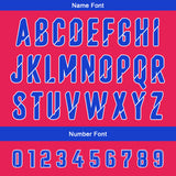 Custom Red Blue Football Jersey Personalized Gradient Football Shirts for Men Printed Team Name Number Logo