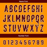 Custom Brown Yellow Football Jersey Personalized Gradient Football Shirts for Men Printed Team Name Number Logo