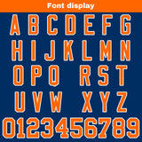 Custom Blue Orange Football Jersey Personalized Football Shirts for Men Women  Printed Team Name Number Logo