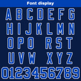 Custom Navy Thunder Blue Football Jersey Personalized Football Shirts for Men Women  Printed Team Name Number Logo