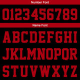 Custom Black Red Sleeve Hoodies for Men Women Shirts with Hoods Printed Name Logo