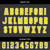 Custom Black Yellow Basketball Jersey Uniform Suit Printed Your Logo Name Number