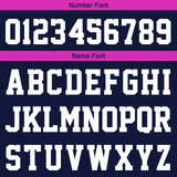 Custom Navy Pink Sleeve Hoodies for Men Women Shirts with Hoods Printed Name Logo
