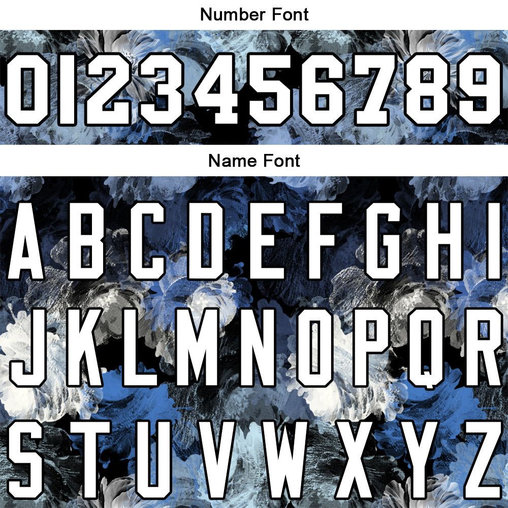 Custom Long Sleeve Windbreaker Jackets Uniform Printed Your Logo Name Number Blue Flower enthsush