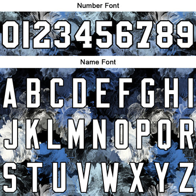 Custom Long Sleeve Windbreaker Jackets Uniform Printed Your Logo Name Number Blue Flower enthsush