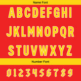 Custom Red Yellow Football Jersey Personalized Gradient Football Shirts for Men Printed Team Name Number Logo