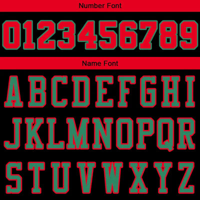 Custom Stitched Basketball Jersey for Men, Women And Kids Black-Green-Red enthsush