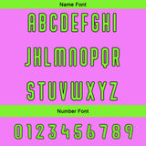 Custom Green Pink Football Jersey Personalized Gradient Football Shirts for Men Printed Team Name Number Logo