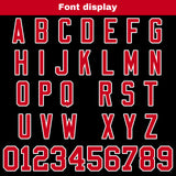 Custom Black Red Football Jersey Personalized Football Shirts for Men Women  Printed Team Name Number Logo