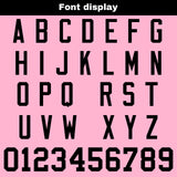 Custom Pink Black Football Jersey Personalized Football Shirts for Men Women  Printed Team Name Number Logo