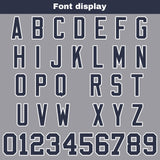 Custom Gray Navy Football Jersey Personalized Football Shirts for Men Women  Printed Team Name Number Logo