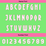 Custom Green Pink Football Jersey Personalized Gradient Football Shirts for Men Printed Team Name Number Logo