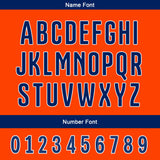 Custom Orange Navy Blue Reversible Football Jersey Personalized Gradient Football Shirts for Men Printed Team Name Number Logo