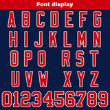 Custom Navy Red Football Jersey Personalized Football Shirts for Men Women  Printed Team Name Number Logo