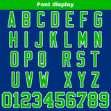 Custom Blue Green Football Jersey Personalized Football Shirts for Men Women  Printed Team Name Number Logo