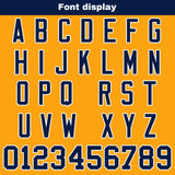 Custom Yellow Blue Football Jersey Personalized Football Shirts for Men Women  Printed Team Name Number Logo