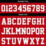 Custom Red Black Sleeve Hoodies for Men Women Shirts with Hoods Printed Name Logo