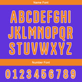 Custom Purple Orange Reversible Football Jersey Personalized Gradient Football Shirts for Men Printed Team Name Number Logo