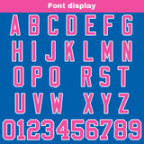 Custom Blue Pink Football Jersey Personalized Football Shirts for Men Women  Printed Team Name Number Logo