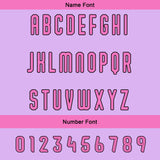 Custom Pink Purple Football Jersey Personalized Gradient Football Shirts for Men Printed Team Name Number Logo